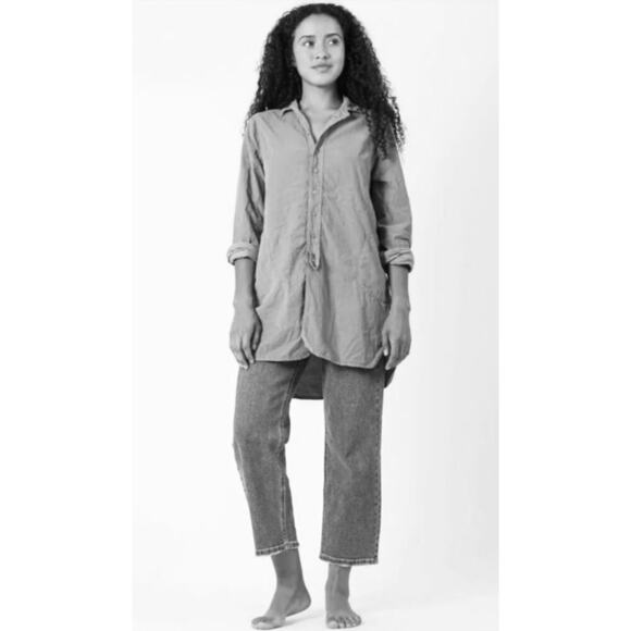 CP Shades Cecelia Baby Corduroy Tunic Top Small Long Sleeve 3/4 Button Front - Picture 2 of 16